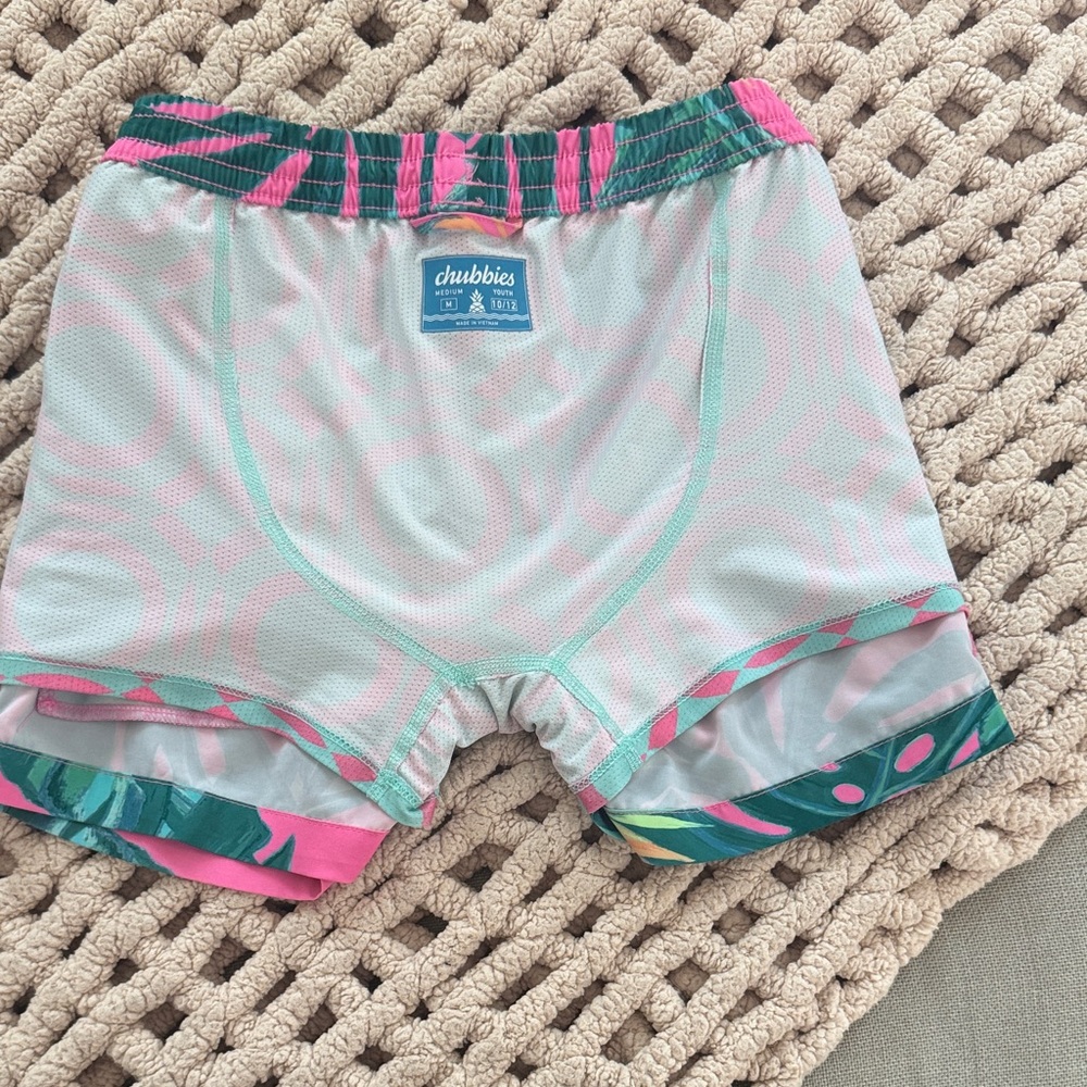 Tropical Print Pink Boys chubbies Drawstring Shorts - Picture 6 of 7
